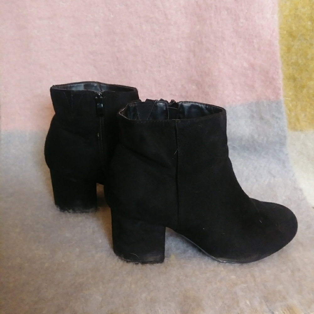 Torrid black suede booties
